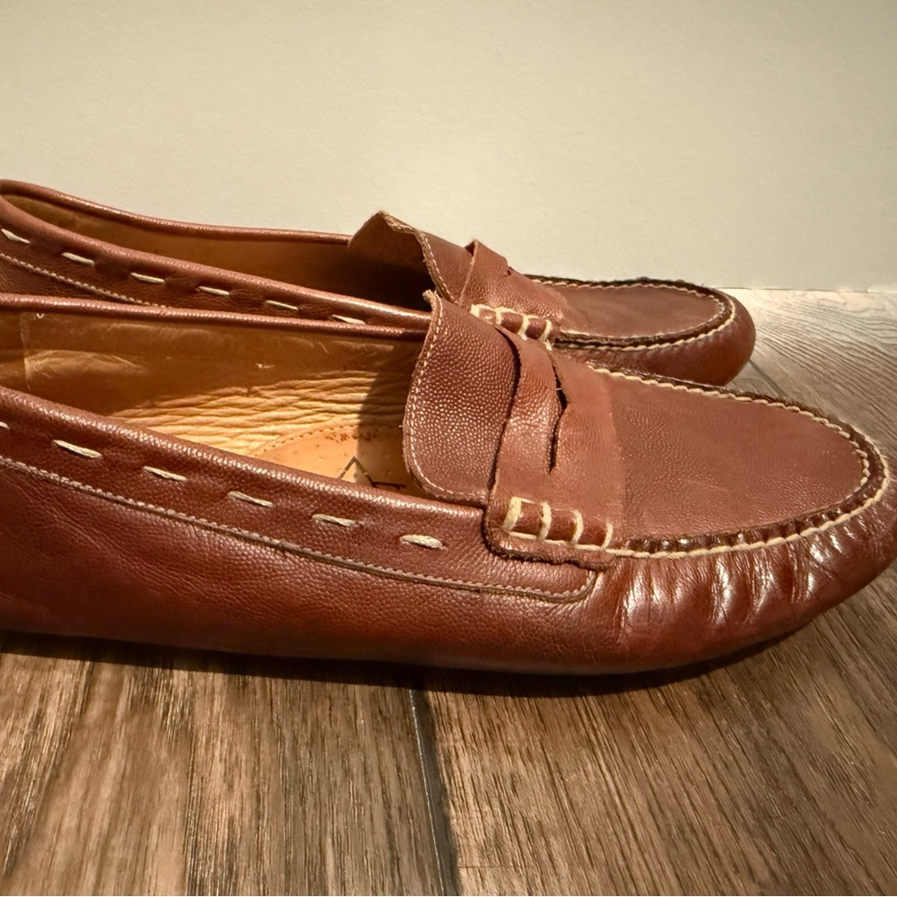 Martin Dingman Brown Leather Loafers